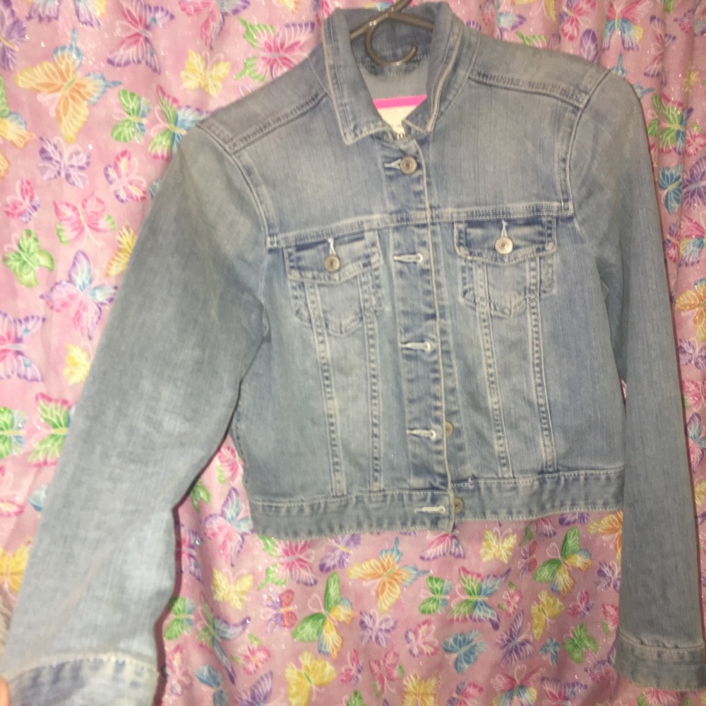vintage crop denim jacket